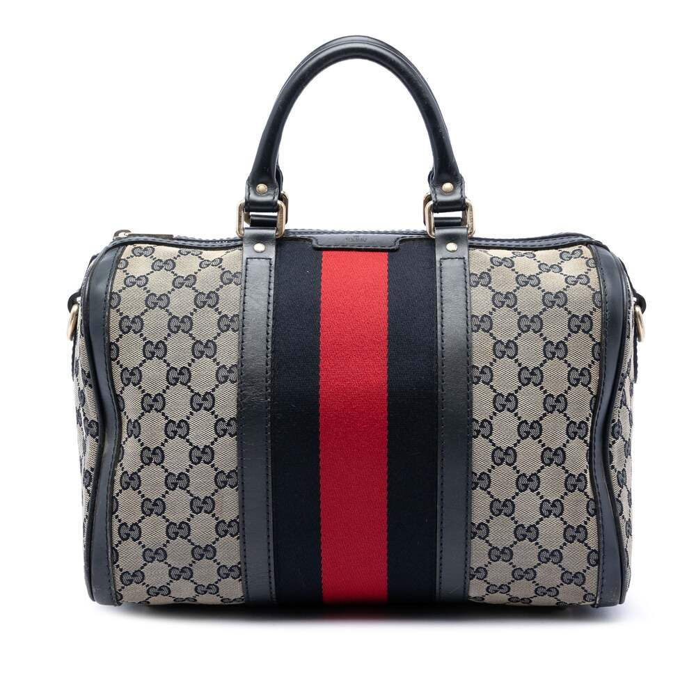 Gucci Vintage Web Boston Bag Gg Canvas #298001G89B